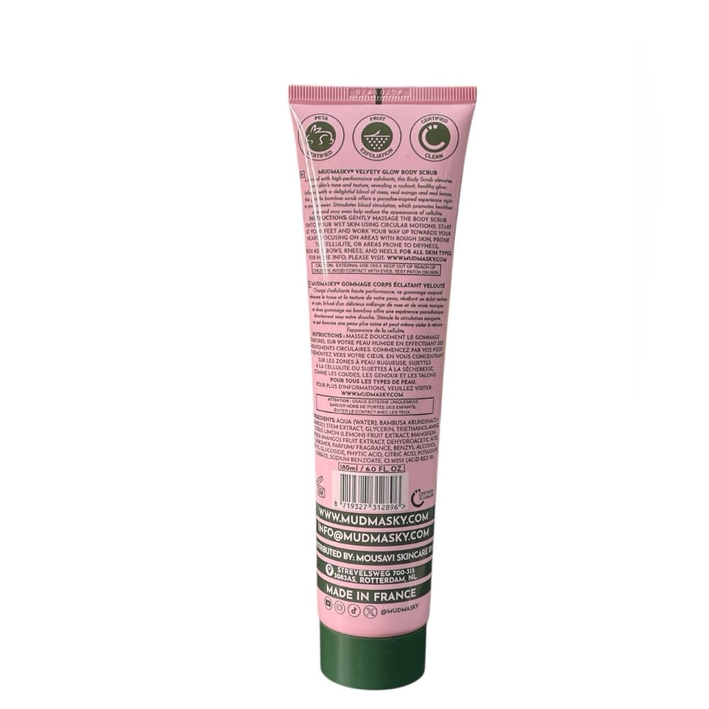 Mudmasky Velvety Glow Body Scrub 6 oz MSRP $32.40
