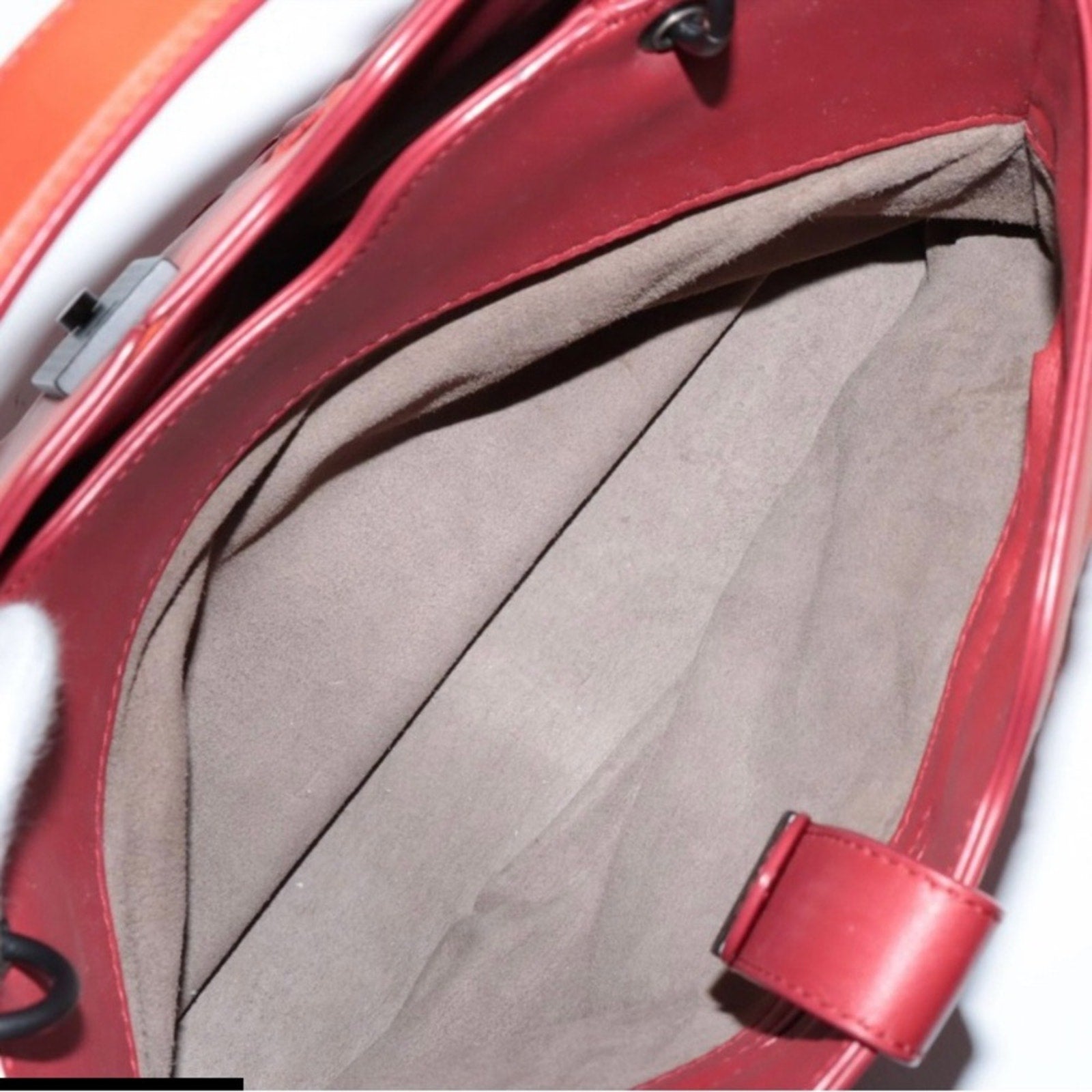 Bottega Veneta Orange and Maroon Woven Leather crossbody Bag Pre Owned