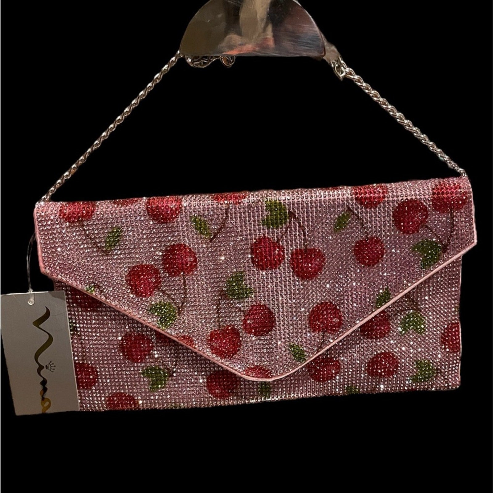Nina Cherry Rhinestone Clutch NWT