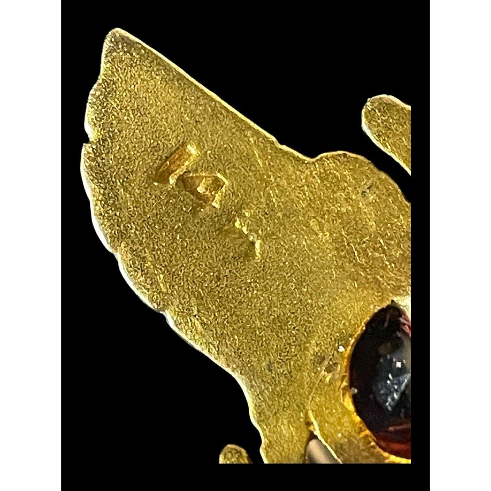 Antique 14k Yellow Gold Double Swan Lapel Tack with Blue Topaz and Pearl”