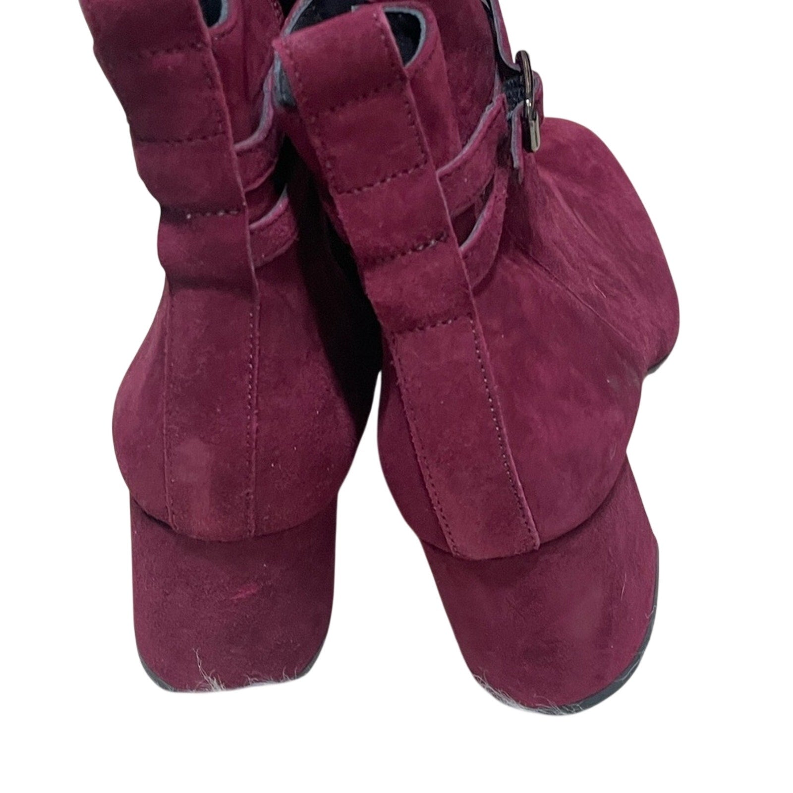 Paul Green Sydney Ankle Boot NWOB Burgundy Suede MSRP $499 shoe size 8.5
