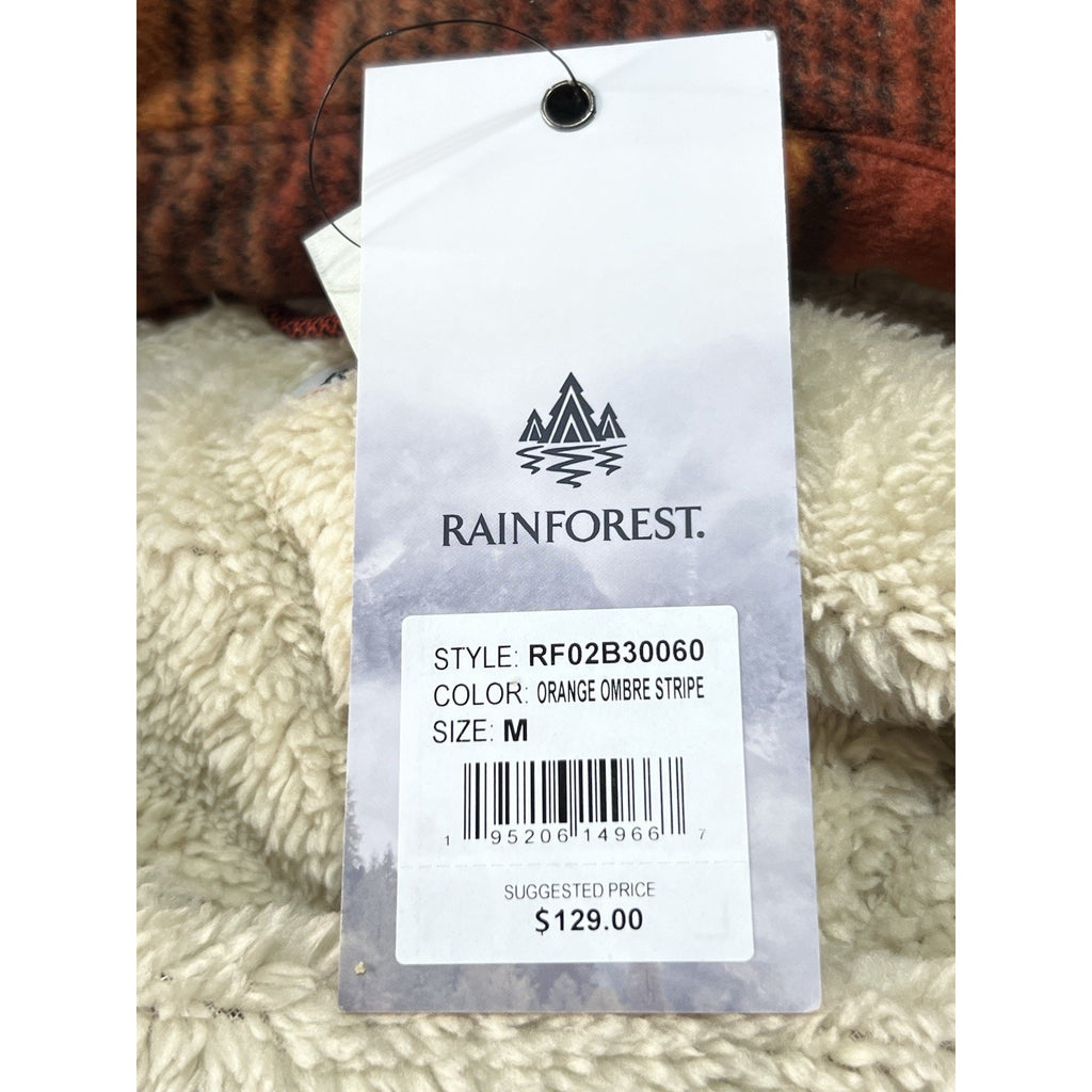 Rainforest Button Up Sherpa Lined Jacket Men’s Size M NWT $129 MSRP