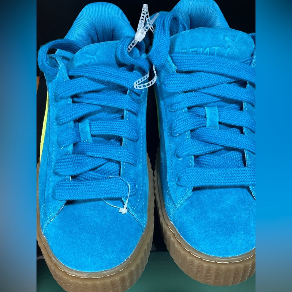 Fenty Puma Womens Blue and Yellow Sneakers New No Box size 8.5 eu 39