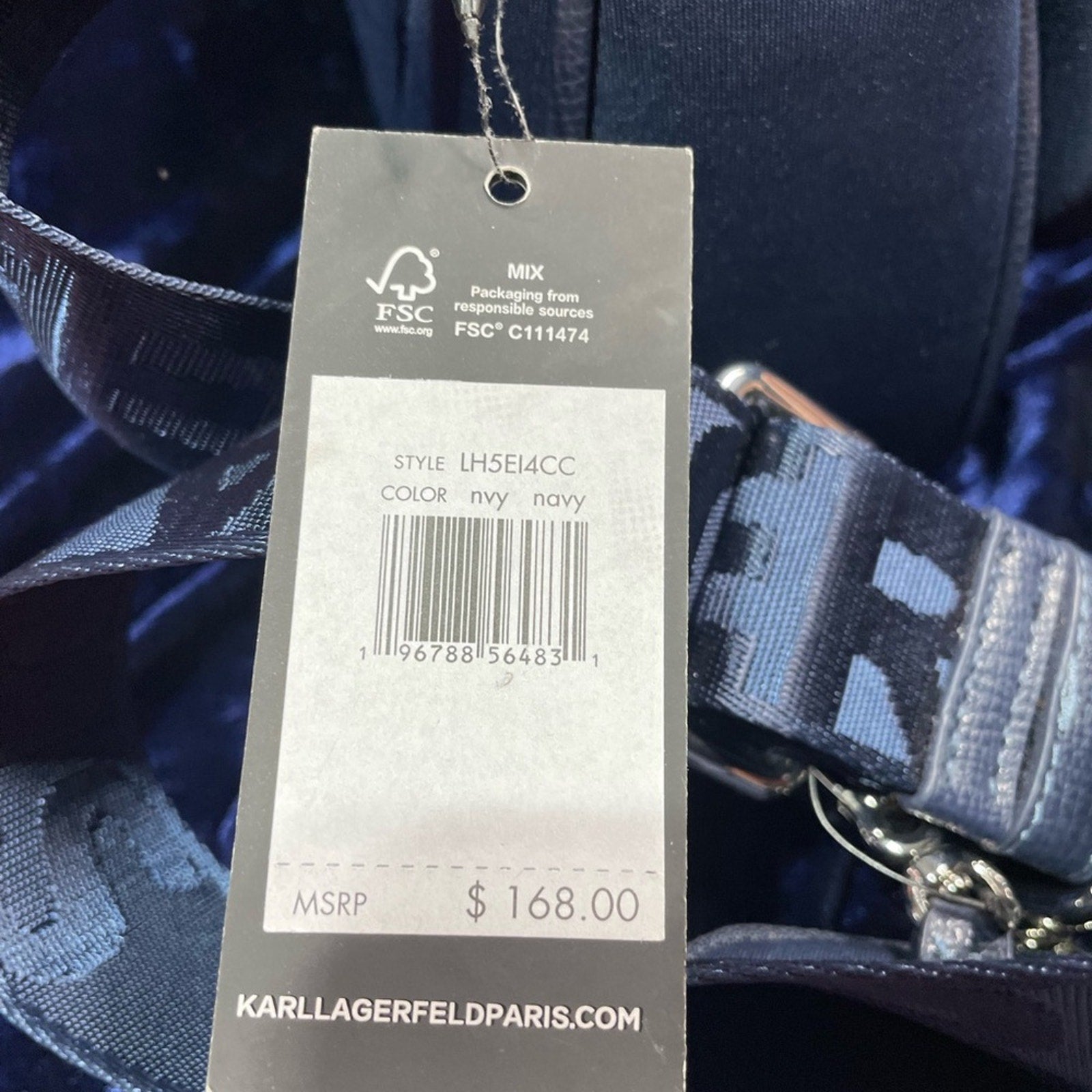 Karl Lagerfeld Navy Quilted Women's Cross body bag NWT MSRP $168