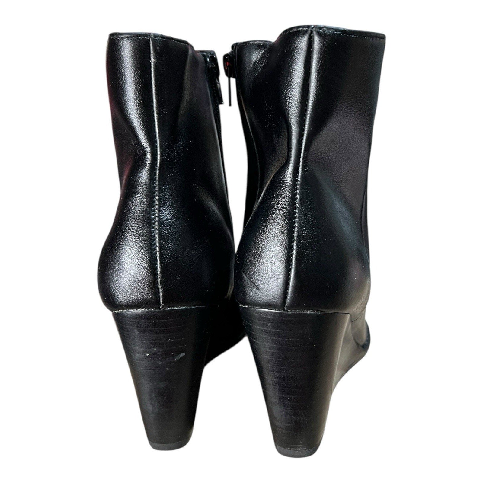 Dolce Vita Rupart Wedge Heel Black Ankle Boots Women’s Size 9