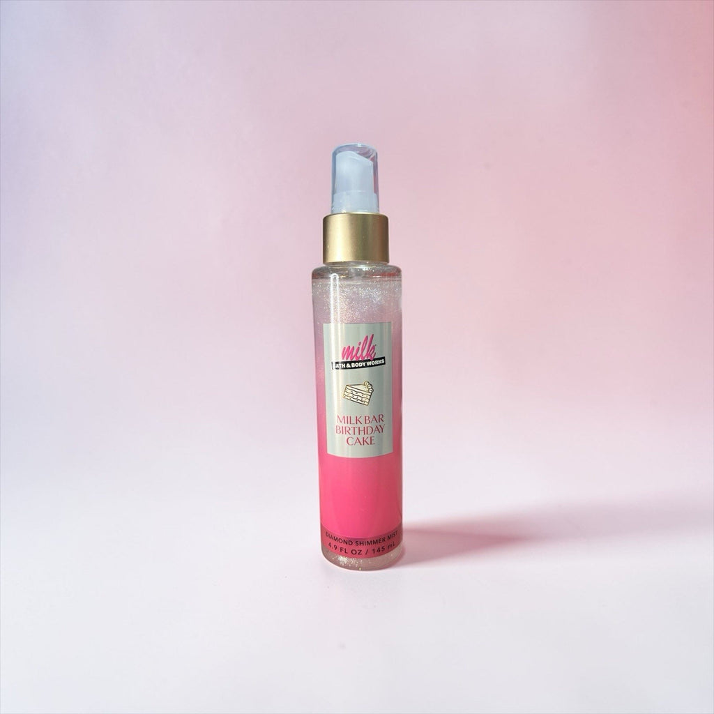 Bath & Body Works Milk Bar Birthday Cake Diamond Shimmer Mist 4.9 Oz