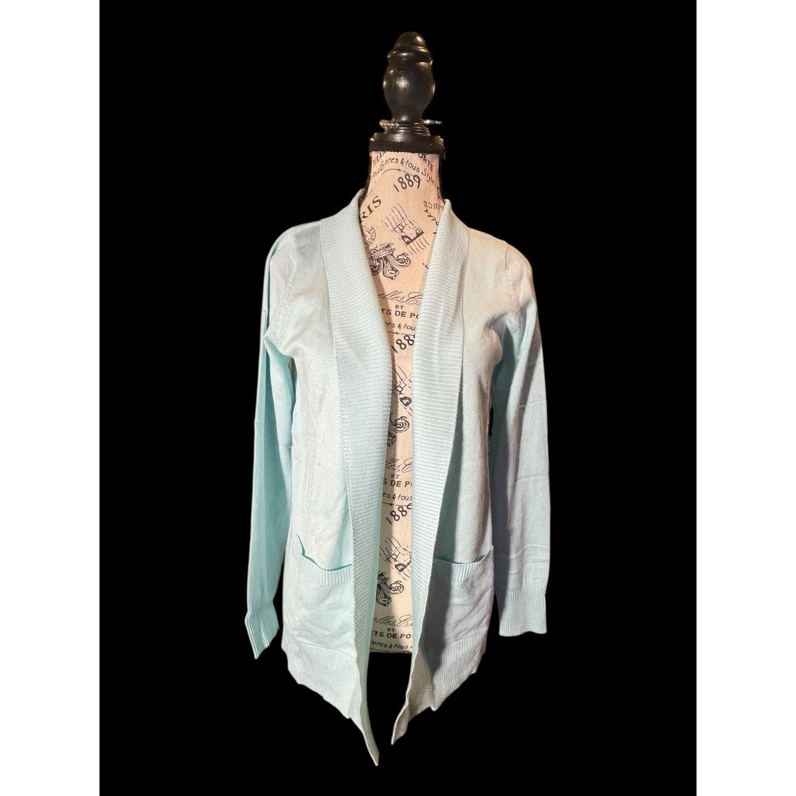 Yo Mak Blue Cardigan Sweater Women’s Size L NWT