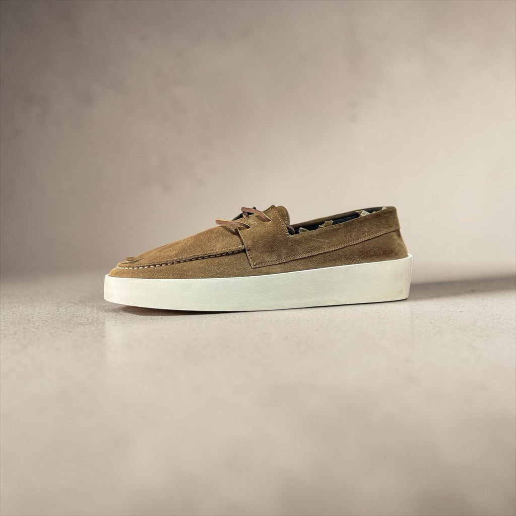Fear of God Boat Sneakers in sigaro suede Mens Shoe Size 9