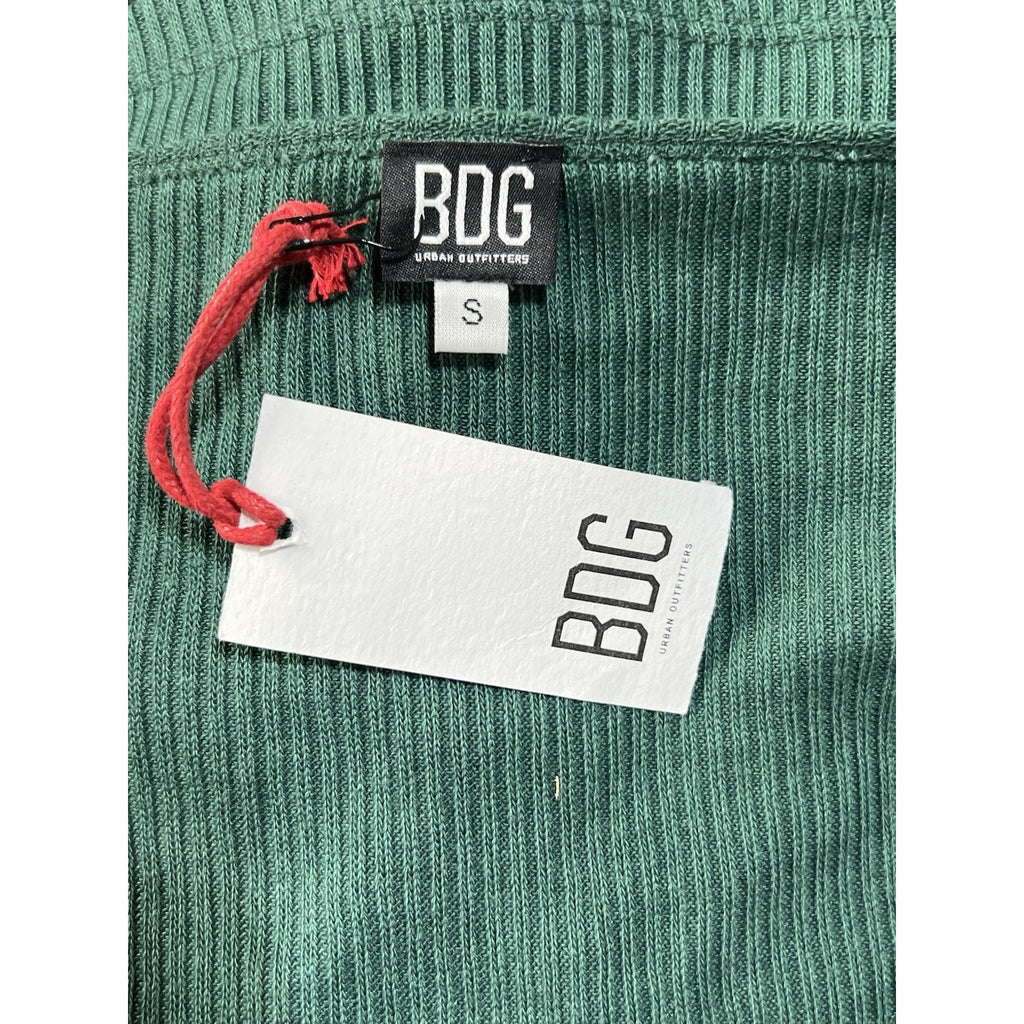 BDG Green Faux Wrap Cropped Shirt Women’s Size S NWT