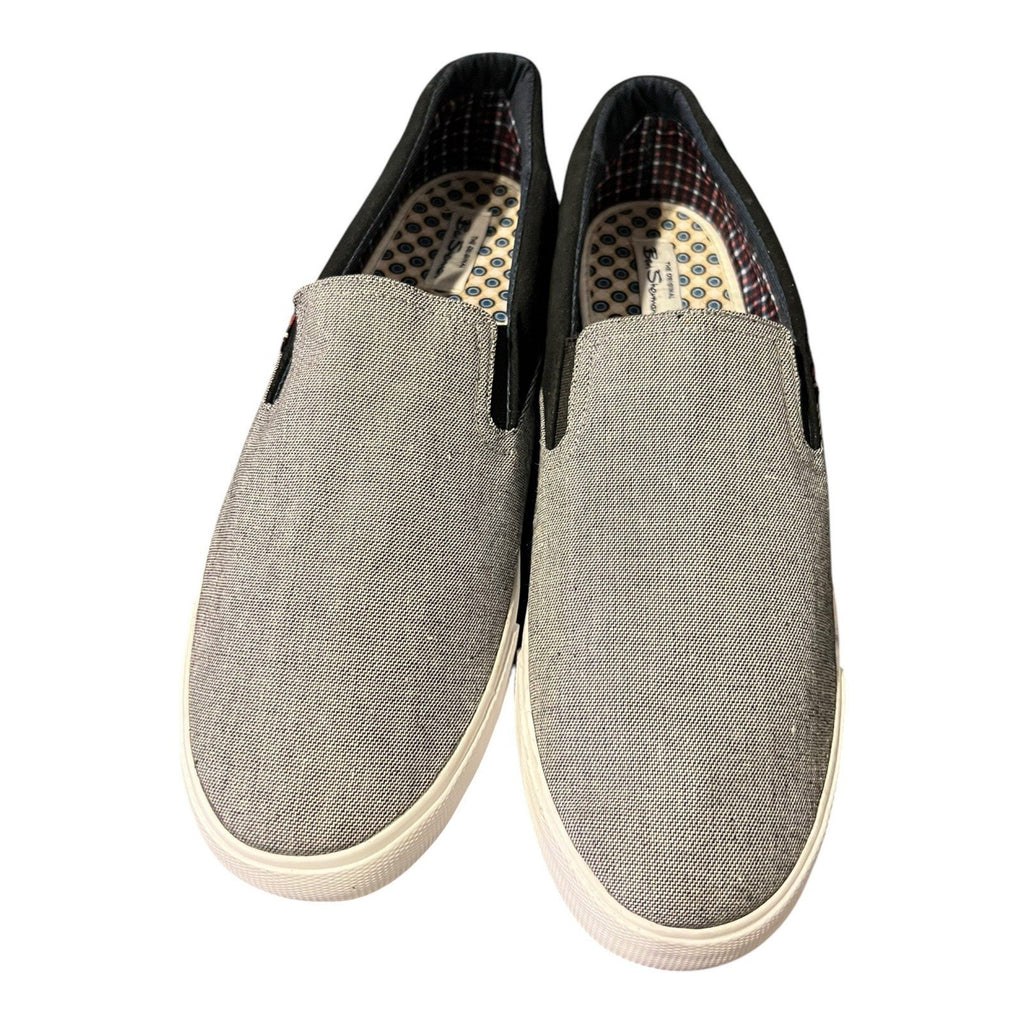 Ben Sherman Men's Percy Slip-On Sneakers Gray Canvas Men’s Size 13