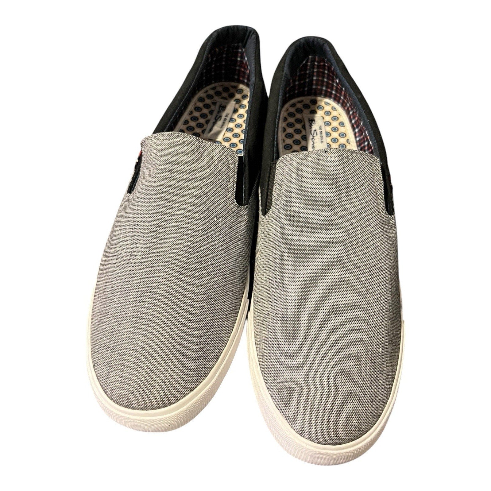 Ben Sherman Men's Percy Slip-On Sneakers Gray Canvas Men’s Size 13
