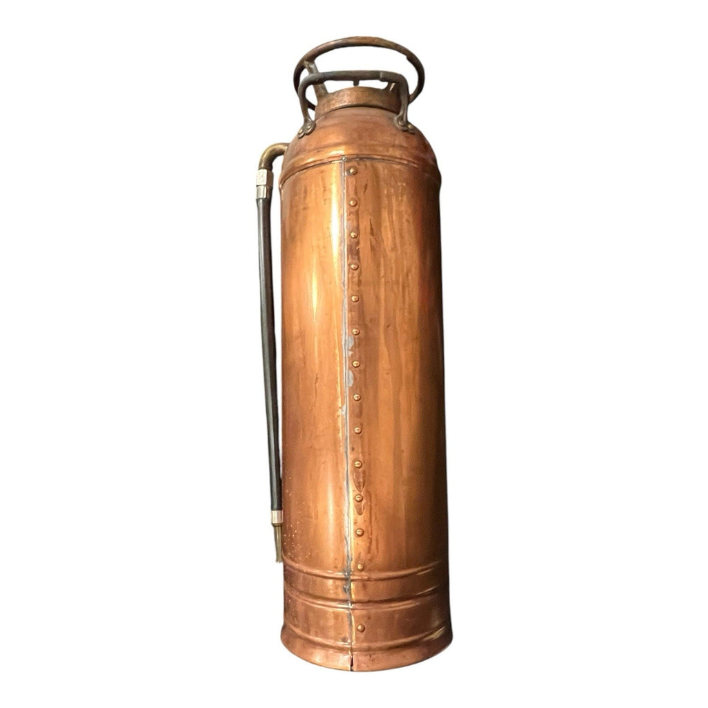 Red Star Vintage Copper / Brass Fire Extinguisher