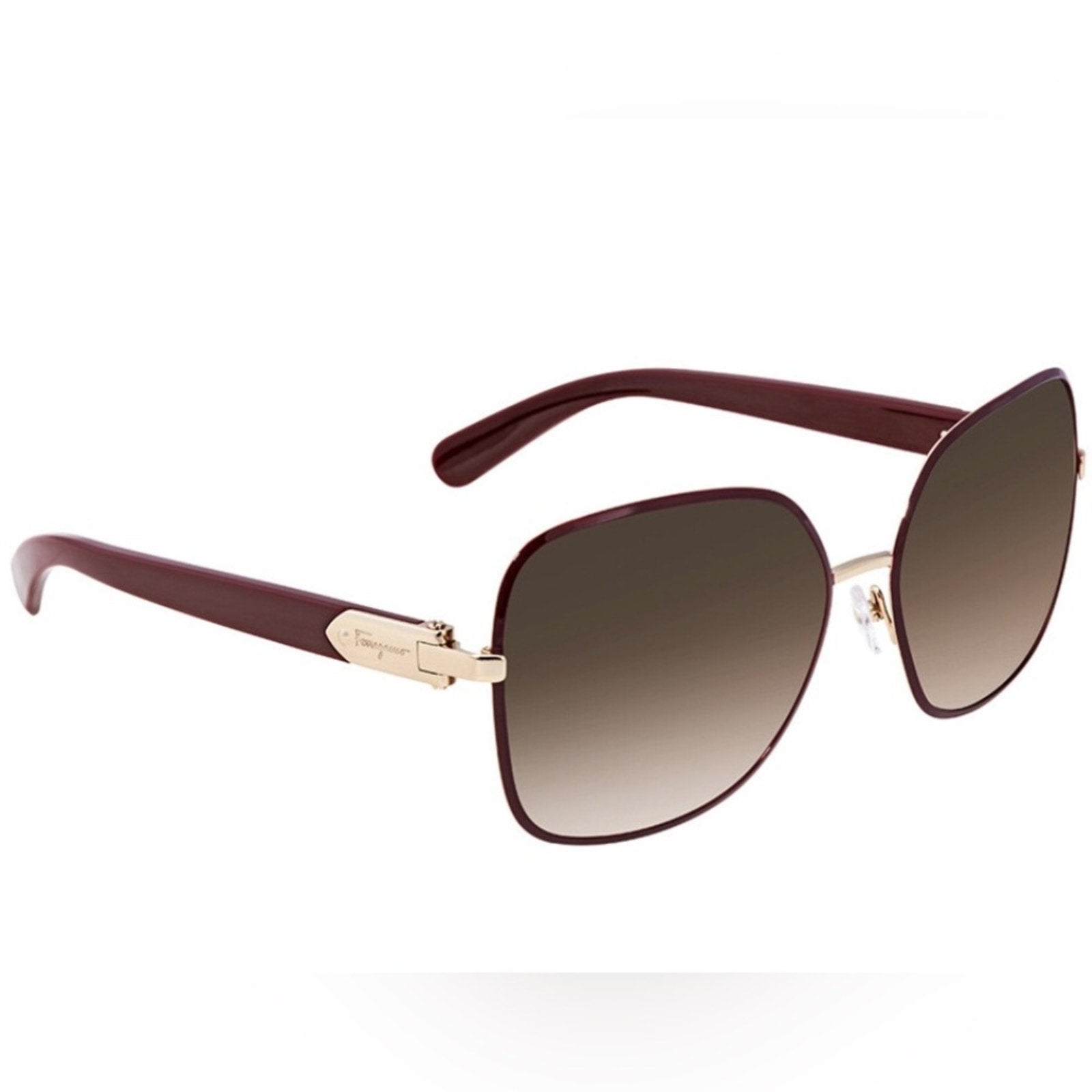 Salvatore Ferragamo Elegant Burgundy Sunglasses NWT MSRP $379