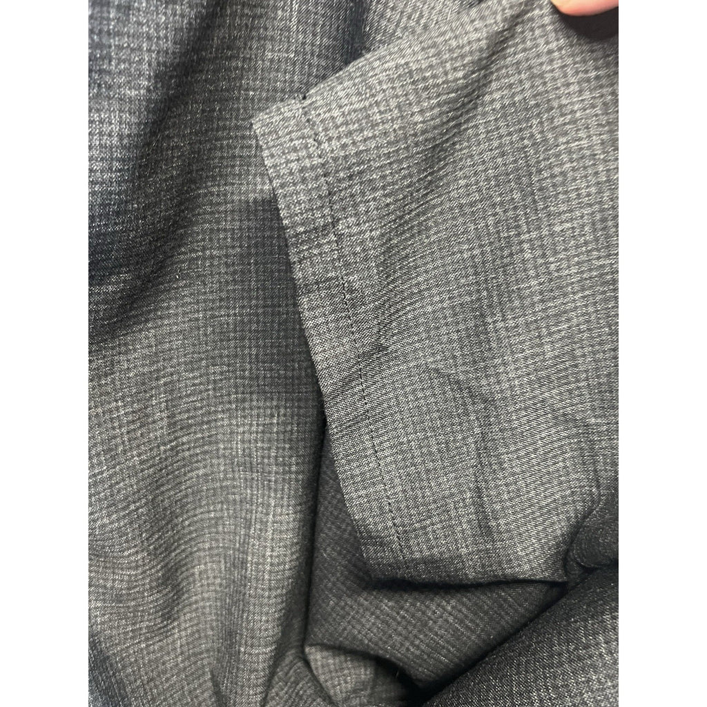 Canali Windowpane Plaid Wool Dress Pants in Charcoal Size 38 New