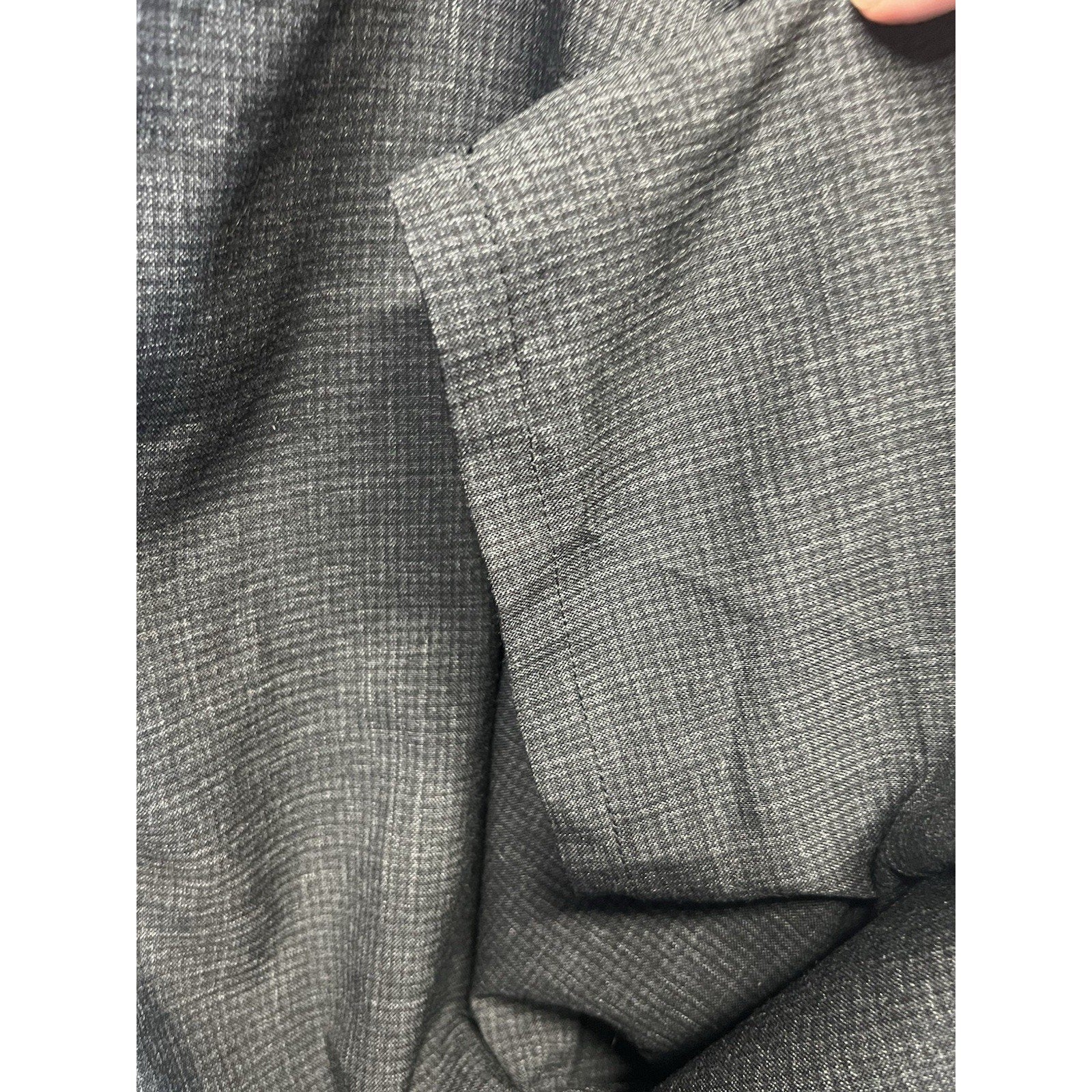 Canali Windowpane Plaid Wool Dress Pants in Charcoal Size 38 New
