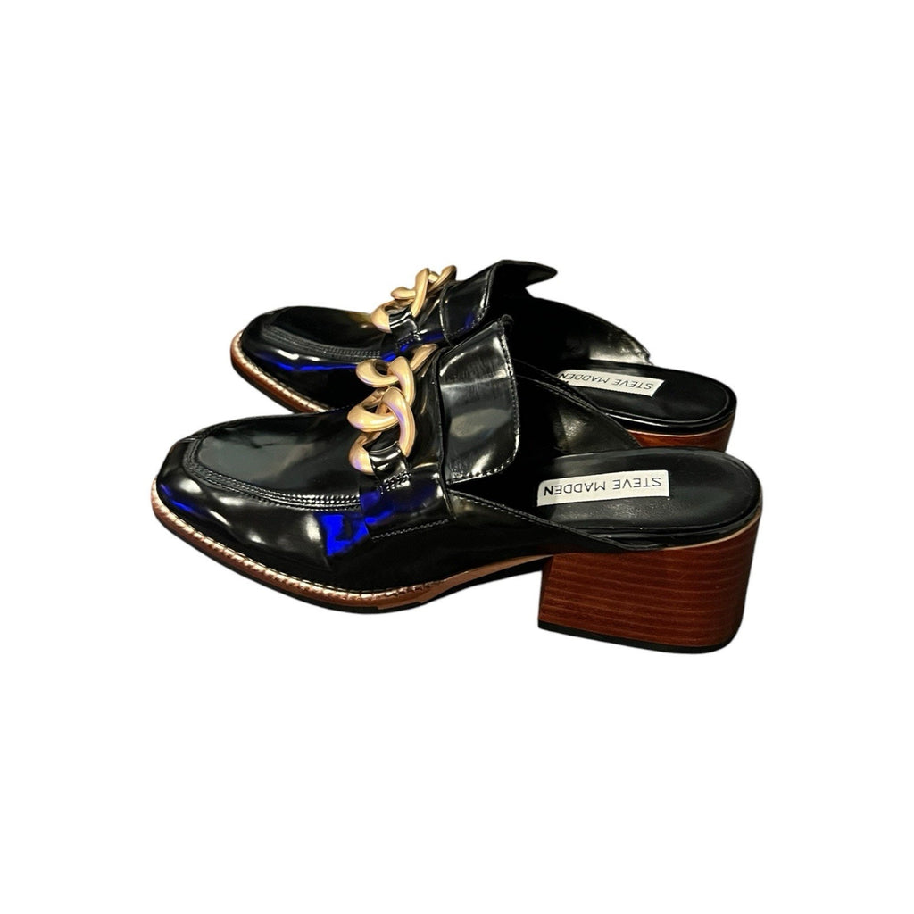 Steve Madden "Lorie" mules Black Patent Women’s Size 8M