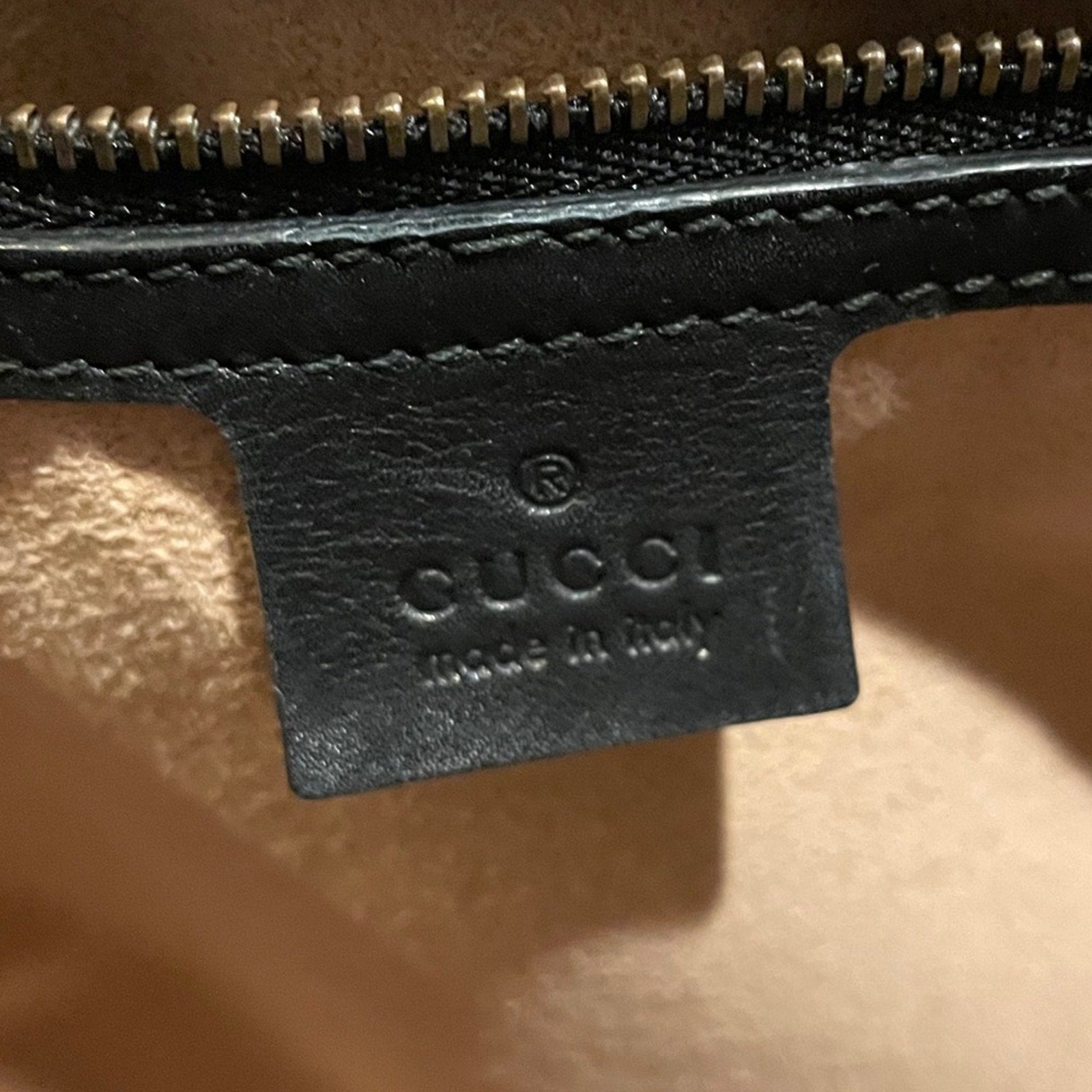 Gucci Queen Margaret Black Leather Handbag / Backpack with Bamboo Handle