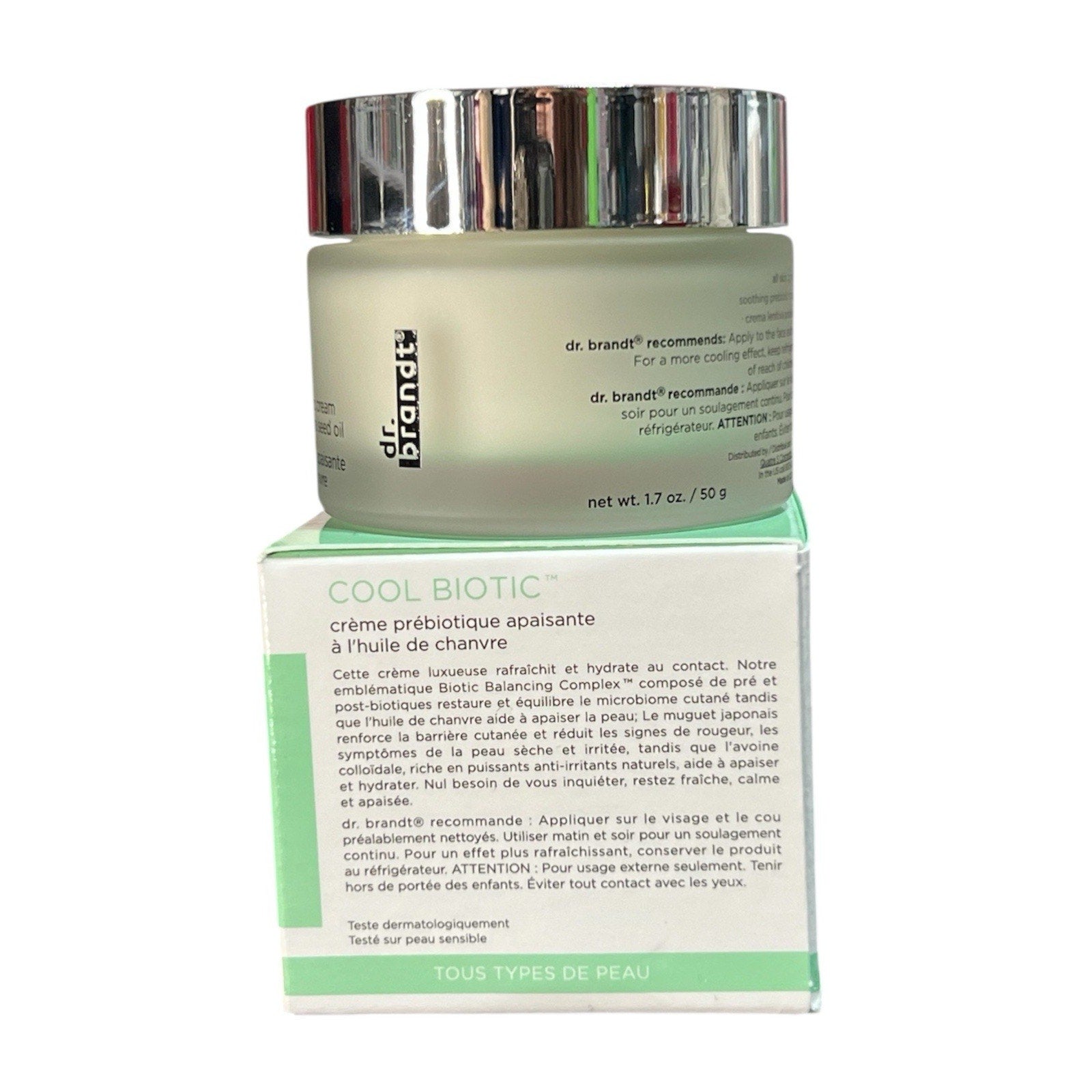 Dr. Brandt Cool Biotic Soothing Prebiotic Cream 1.7 Oz New