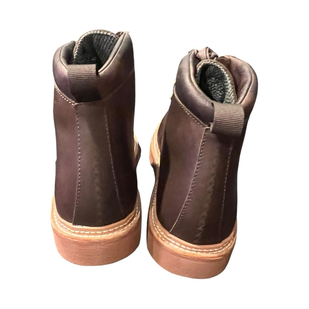 OluKai Kilakila men's boots feature dark wood brown leather Boots Size 11.5