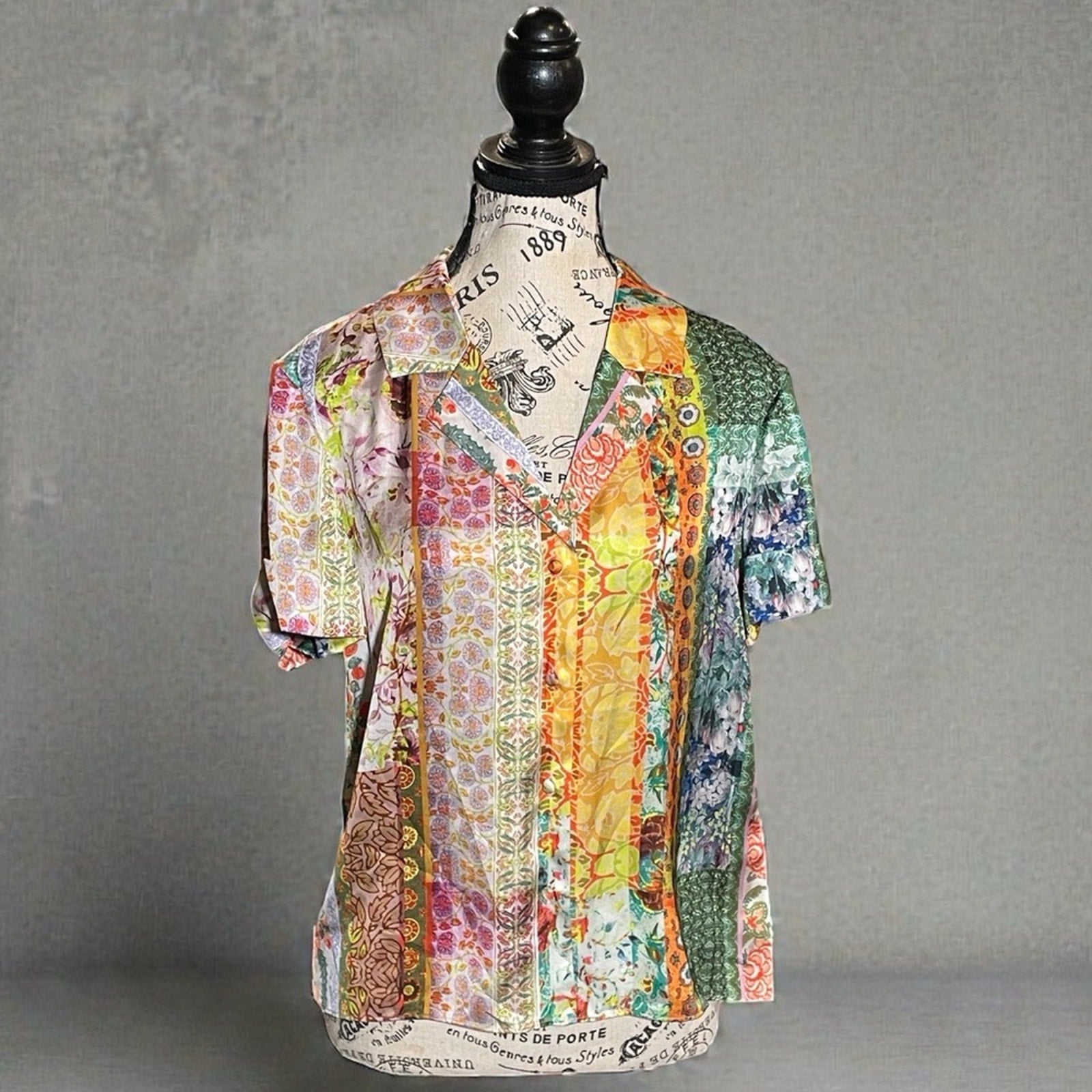 Alison Olivia Extra Small Floral Button-Up Blouse, New with Tags, $295 MSRP