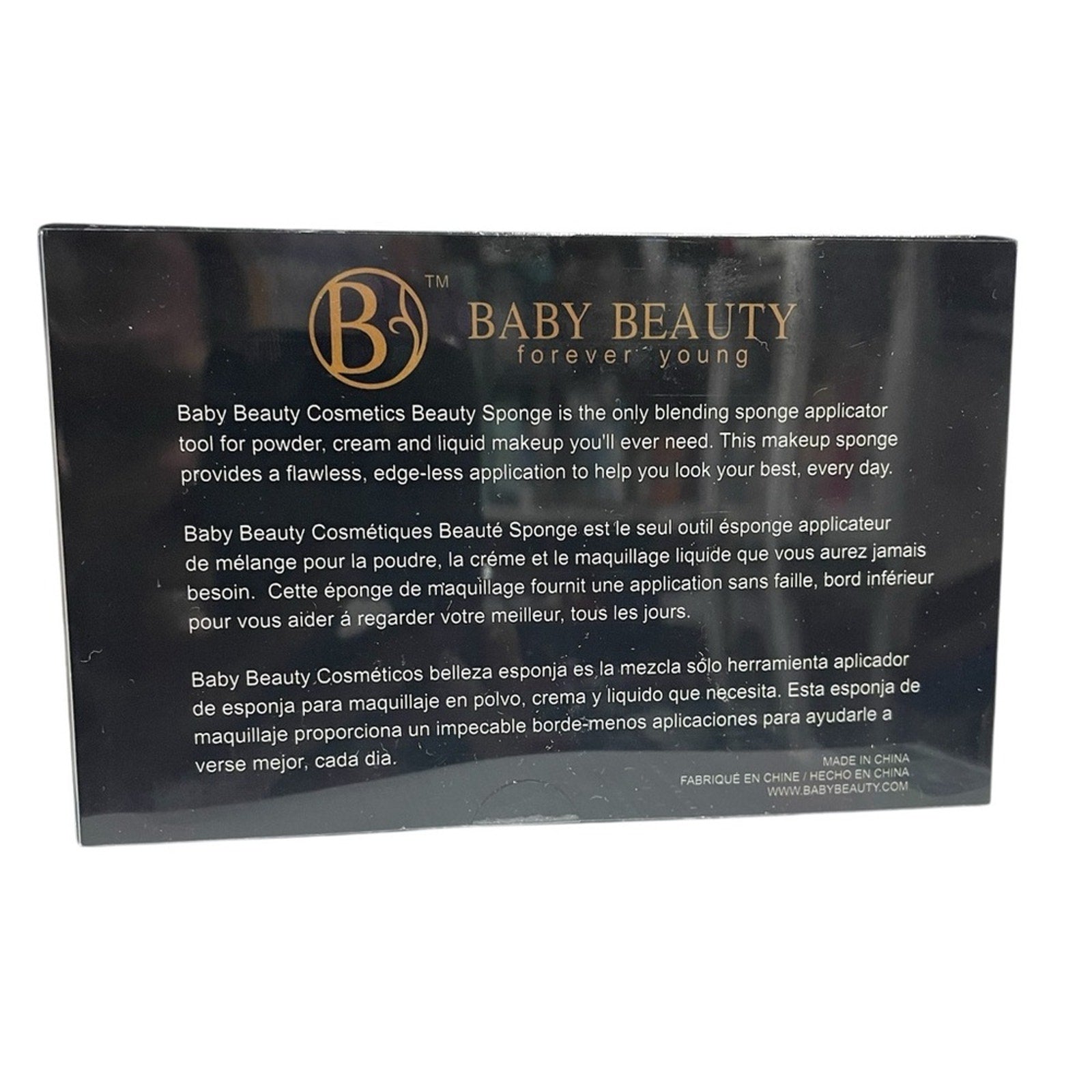 Baby Beauty Pro Beauty Sponge Set - Purple, Pink, Black