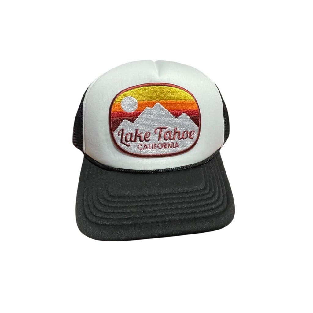 Lake Tahoe Black Mesh Snapback Hat New