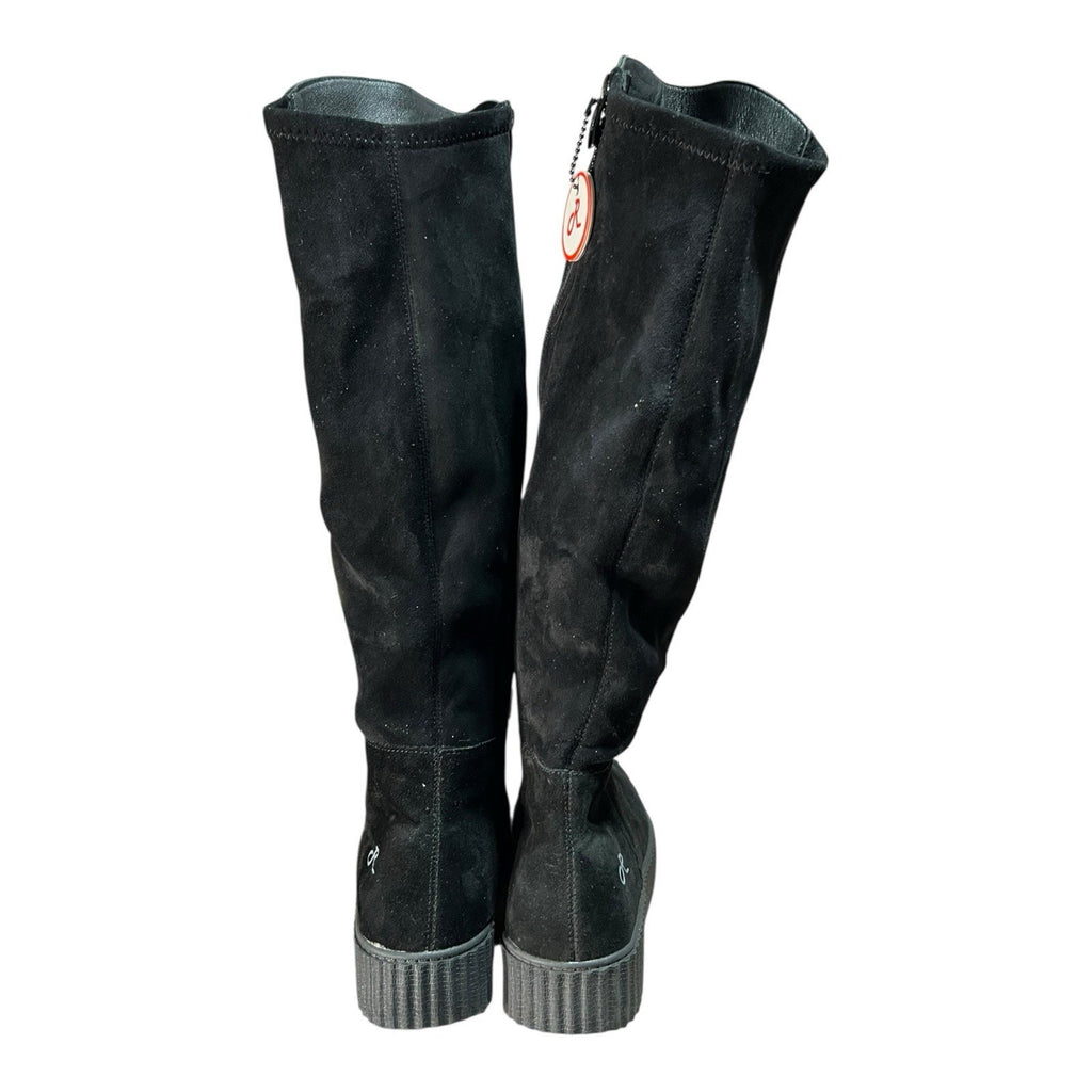 Religious Comfort Candy Jack suede tall platform boots in black Womens Size 9