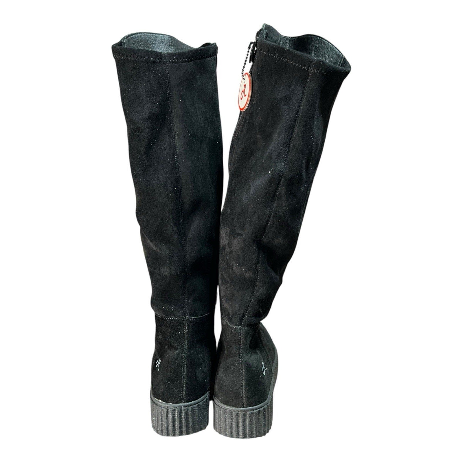 Religious Comfort Candy Jack suede tall platform boots in black Womens Size 9