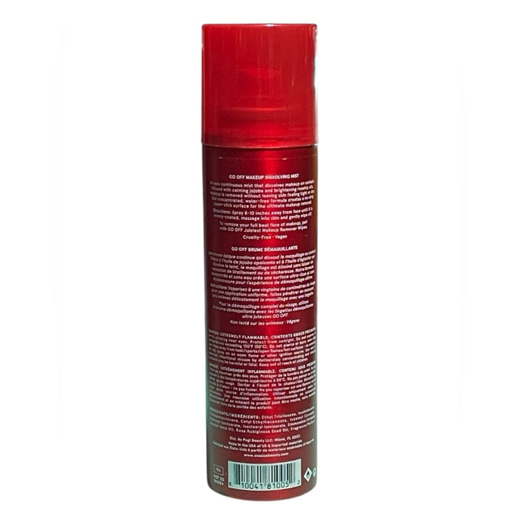 One Size Go Off Makeup Dissolving Mist 3.4 Oz New