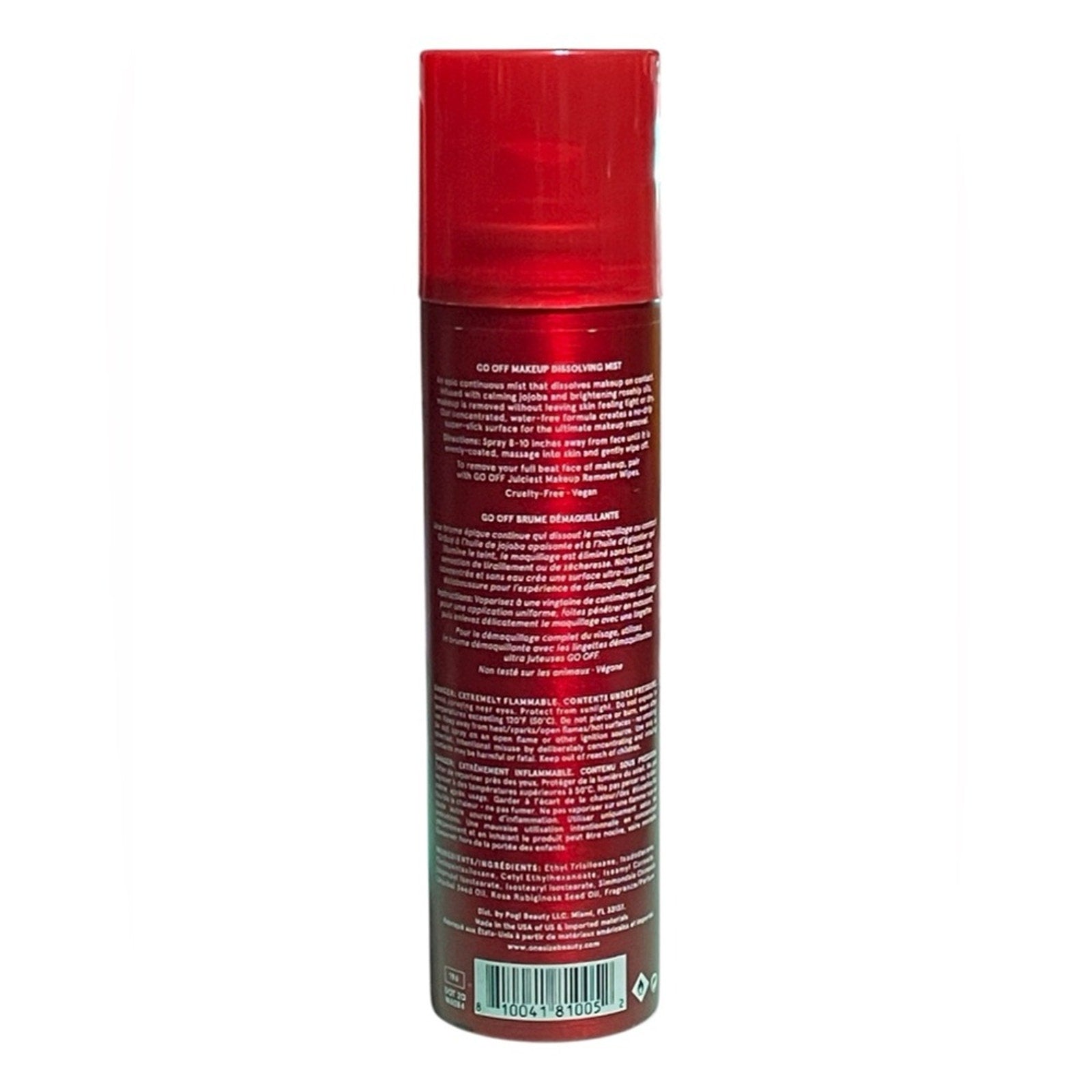 One Size Go Off Makeup Dissolving Mist 3.4 Oz New