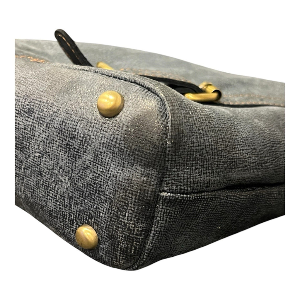 Patricia Nash Elia Hobo Blue Leather Shoulder Bag