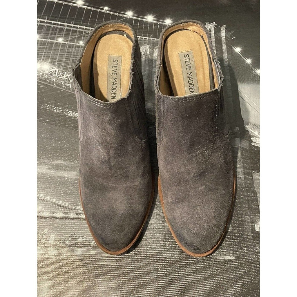 Steve‎ Madden Mertta Grey Suede Muels Women's Shoe Size 8M