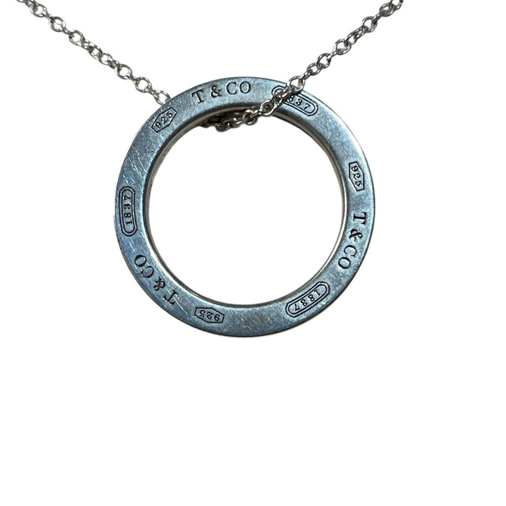 Tiffany & Co. 1837 circle pendant necklace in sterling silver