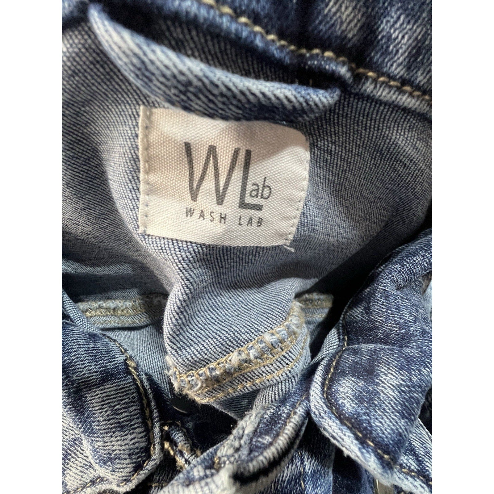 Wash Lab Raglan Denim Shirtdress button-up midi-length denim dress Size M