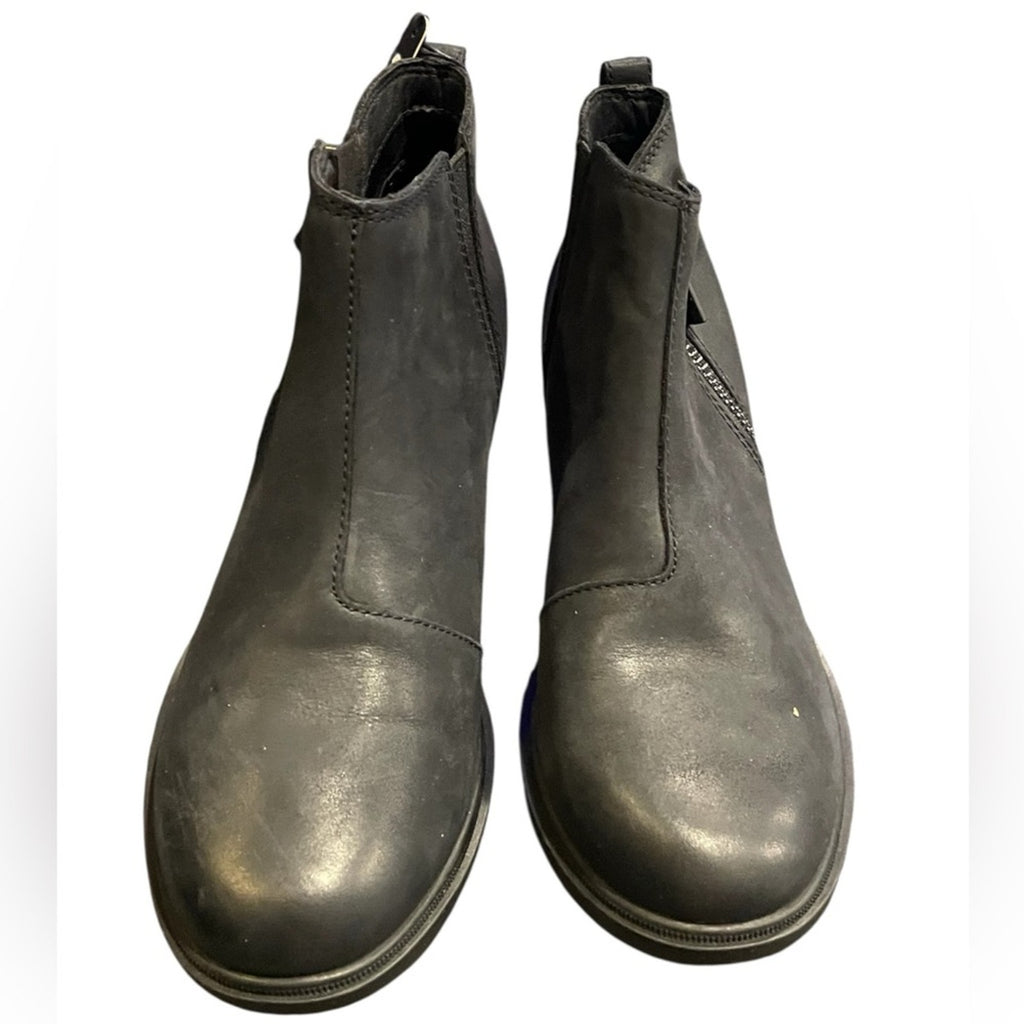 Sorrel Black Leather  Ankle Boots with Side Zipper womens Size 7.5 NWT