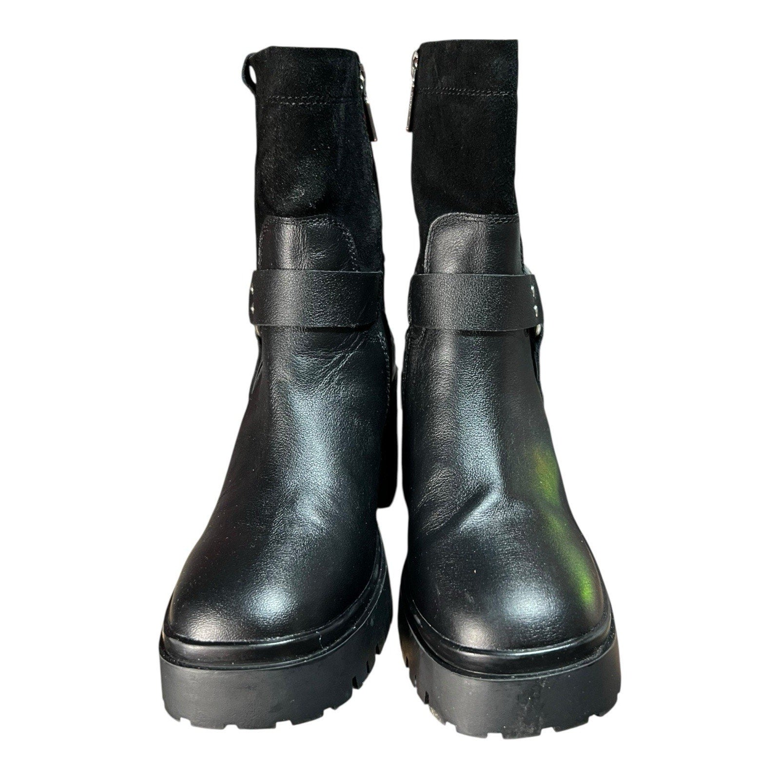 Blondo Rebel waterproof ankle boots in black leather Women’s Shoe Size 7M New