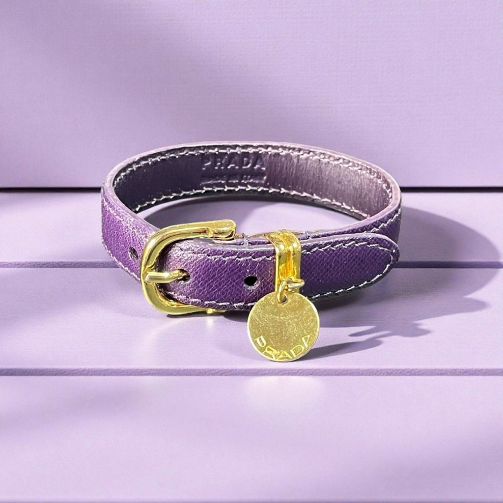 Prada Saffiano Purple leather bracelet