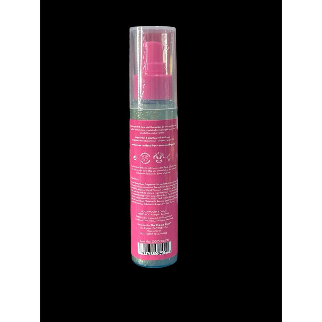The Creme Shop Hollywood Minch Crystal Glow Soosturizing Shimmer Mist New