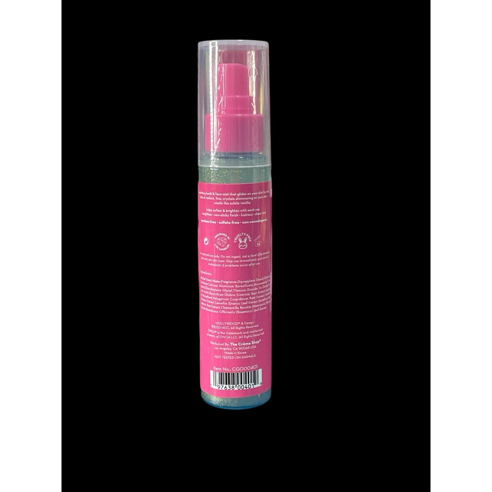 The Creme Shop Hollywood Minch Crystal Glow Soosturizing Shimmer Mist New