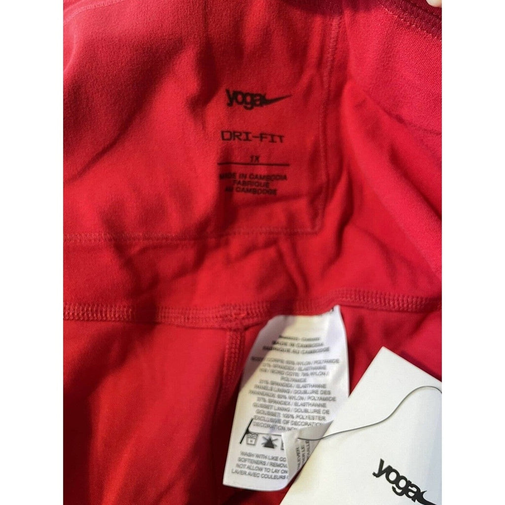 Nike Yoga Lux Red Leggings NWT MSRP $100 Women's Pant‎ Sixe 1X