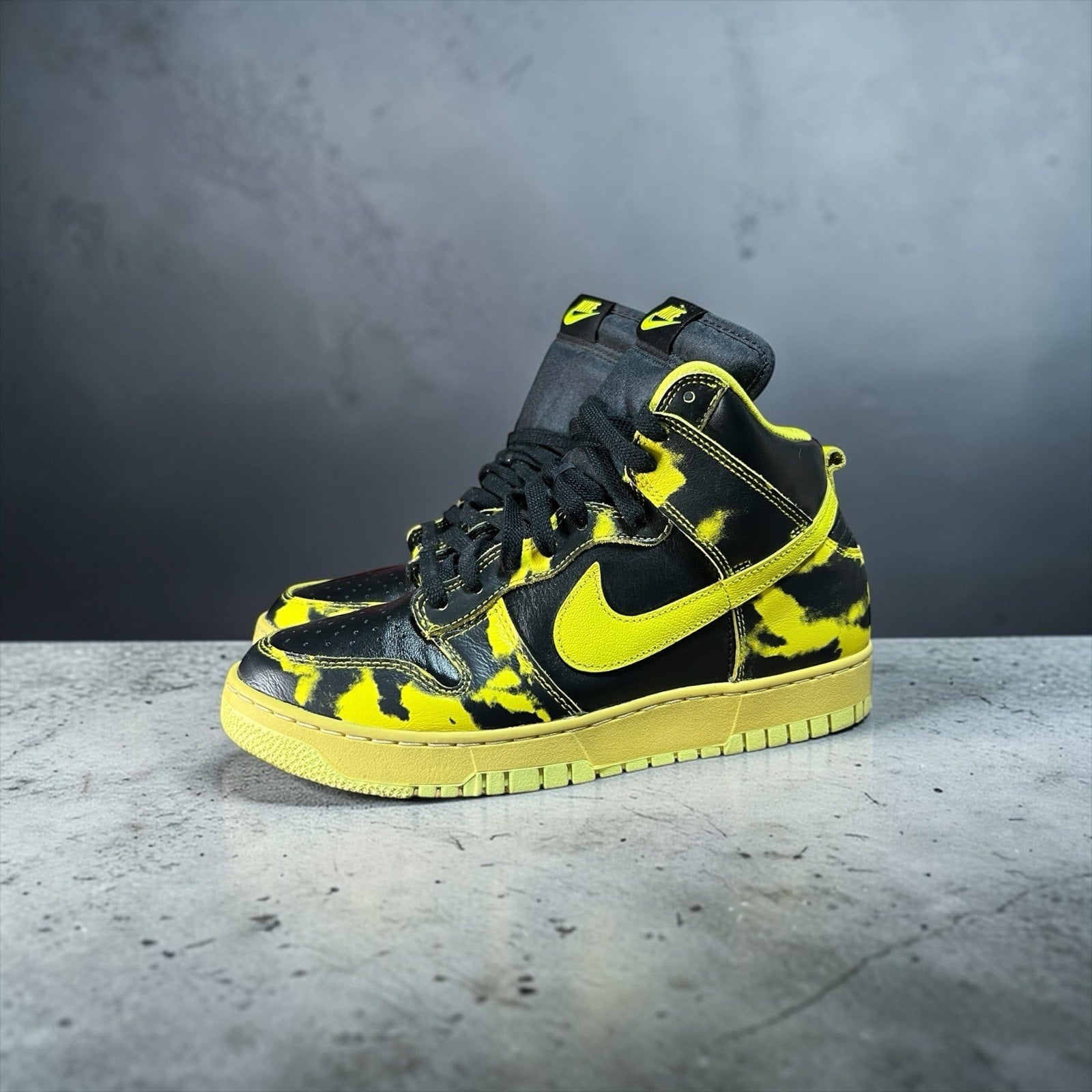 Nike Dunk High 1985 "Yellow Acid Wash" sneakers Mens Size 10