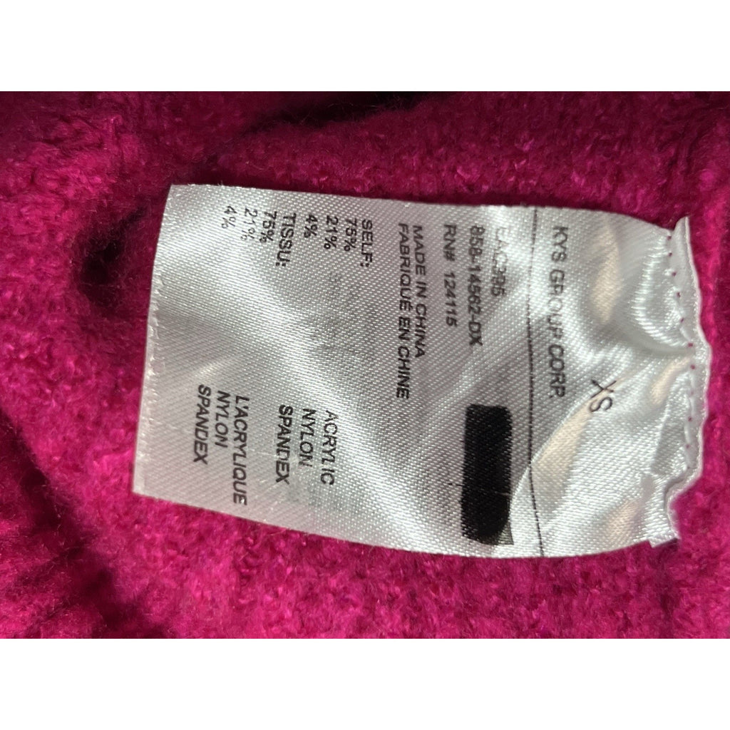 Frame Hot Pink Cropped Knit Sweater Women’s Size XS NWOT