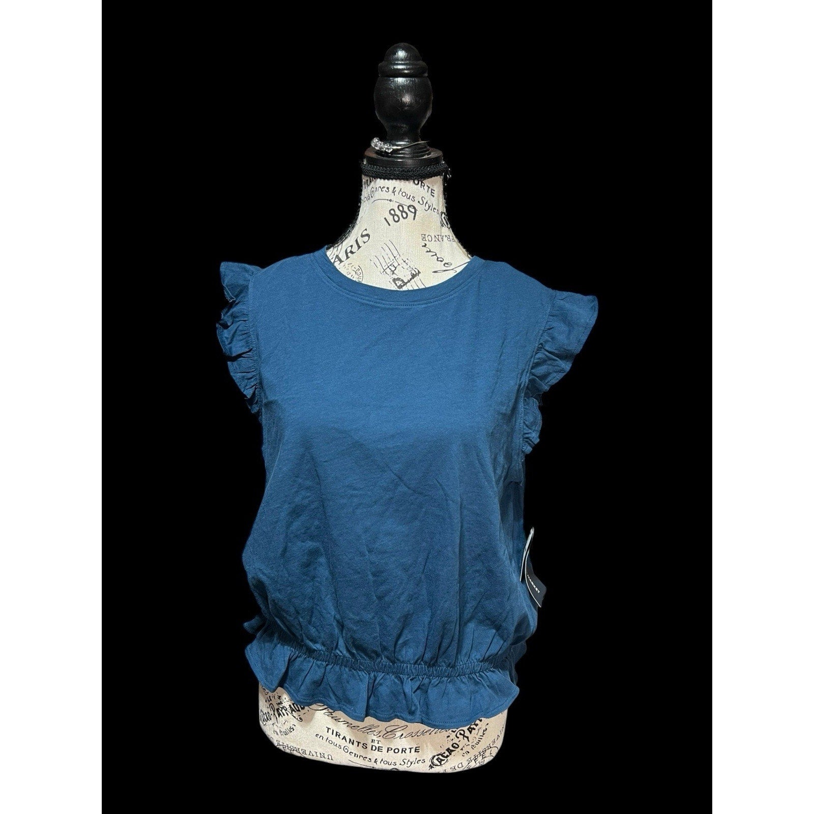 Melrose And Market Teal Blouse Women’s Shirt Size M NWT