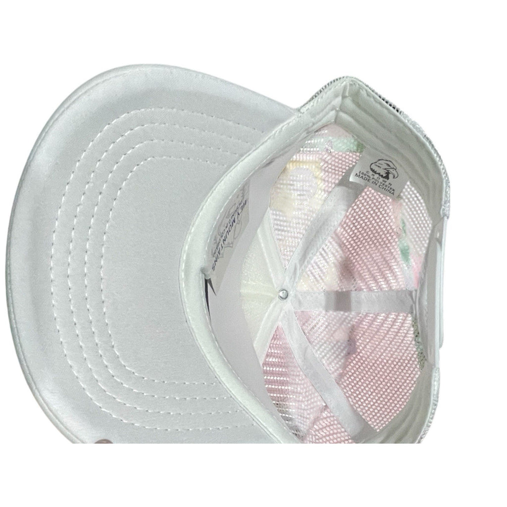 Lake Tahoe White Mesh Snapback Hat New