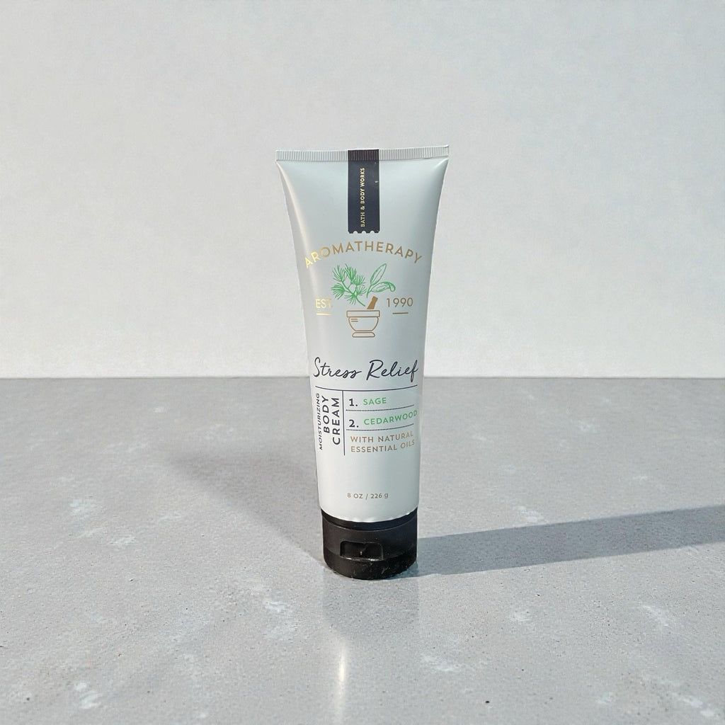 Bath And Body Works Stress Relief Sage And Cedarwood Body Cream 8 Oz New