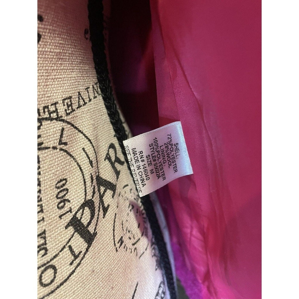 Signature Eight Wool Blend Hot Pink Moto Fashion Jacke‎ Women's Size M