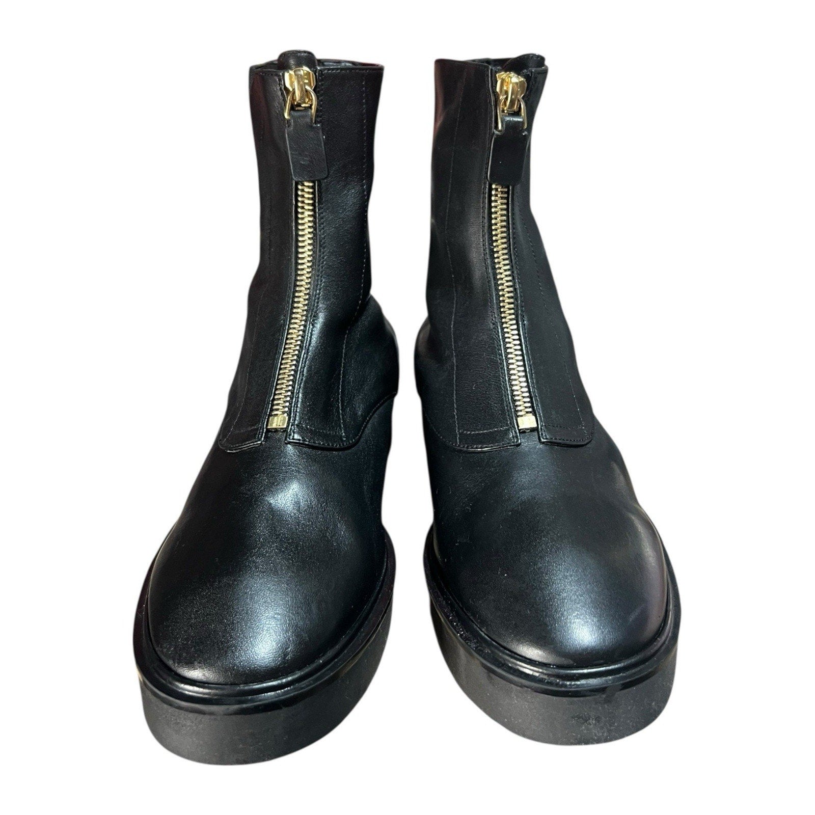 Stuart Weitzman Lodge Zip Bootie Black Leather Women’s Shoe Size 7 b