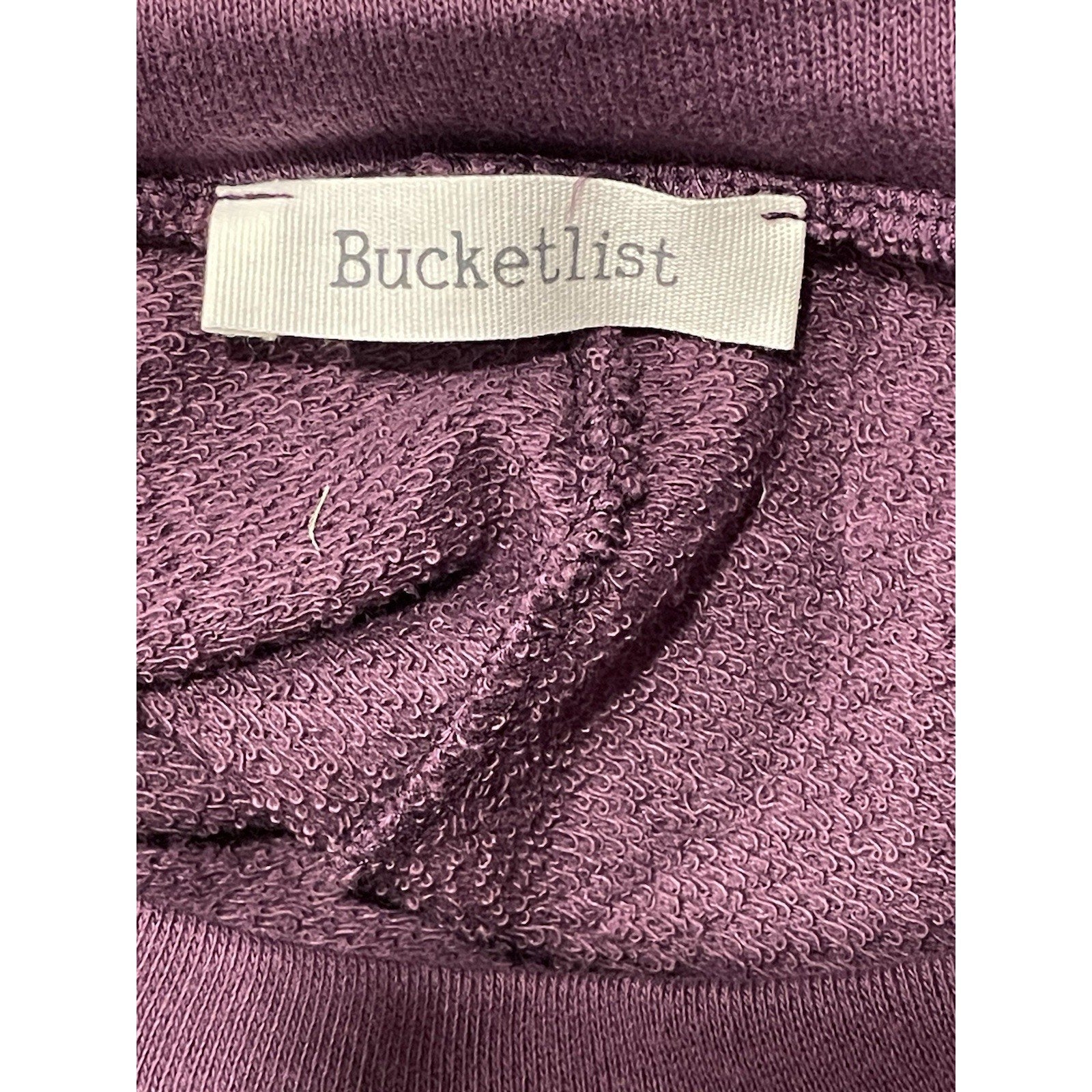 Bucket List Purple Cropped Fleece - Oversized Small New