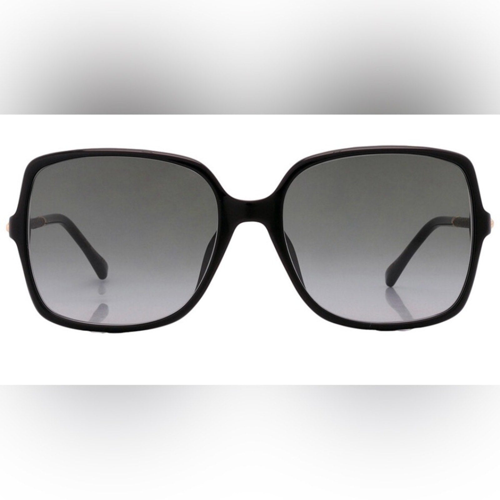 Jimmy Choo elegant Black Gradient Lens Sunglasses NIB MSRP $354