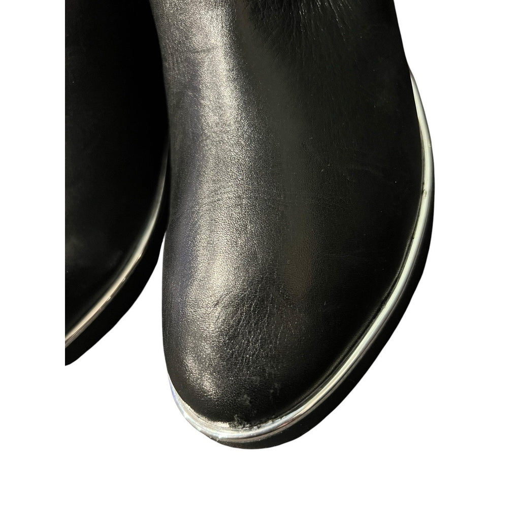 FitFlop Nissie Mixte ankle boots featuring black leather with a textured knit 8